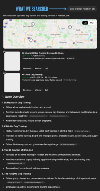 ChatGPT Dog Training Search Results