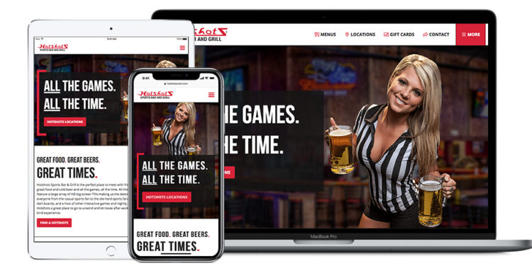 HotShots Sports Bar and Grill Website Design